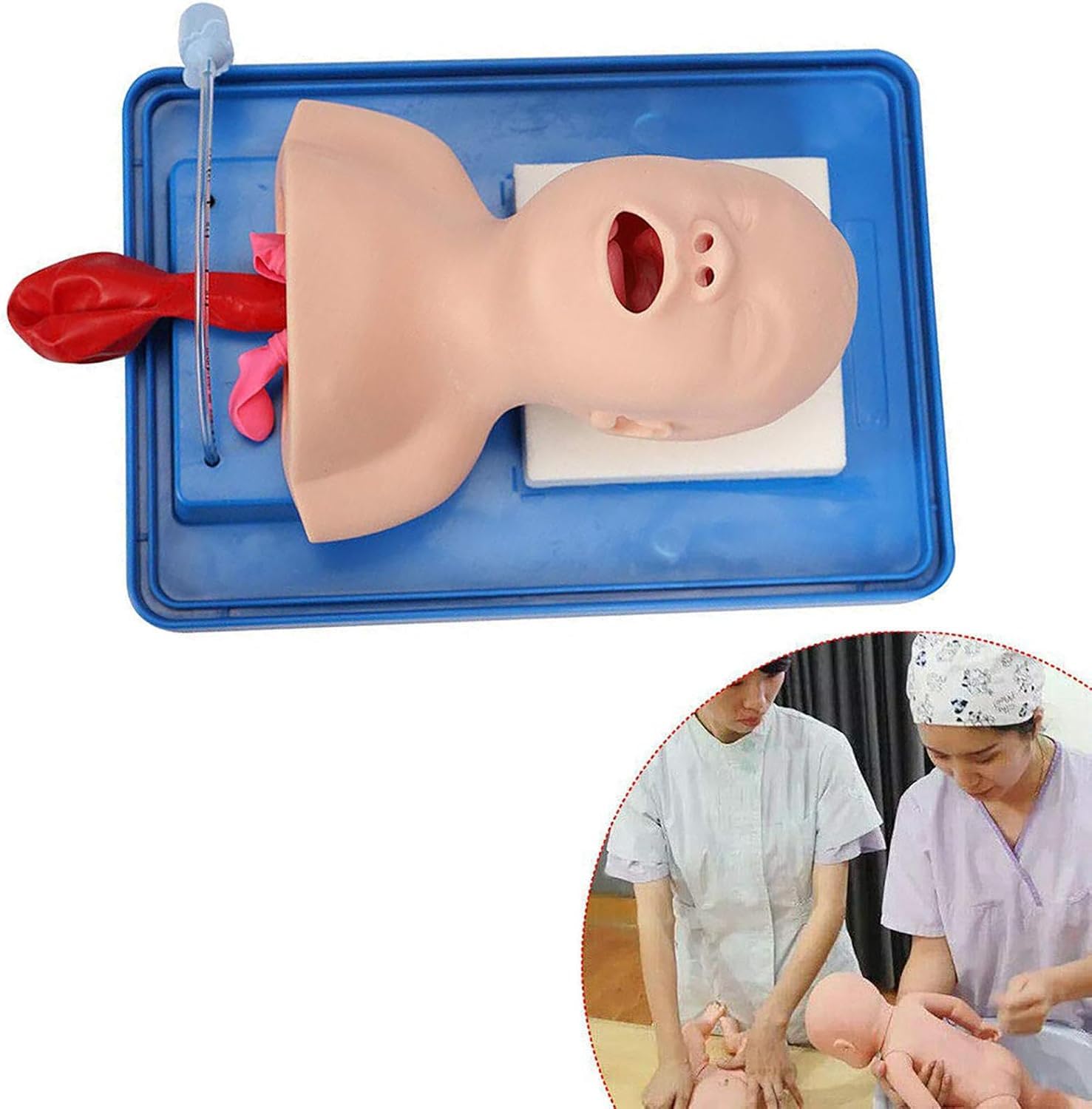 Manichino avanzato di intubazione tracheale infantile,simulatore intubazione endotracheale,kit aiuto didattico per gestione delle vie aeree pediatriche per la formazione delle competenze