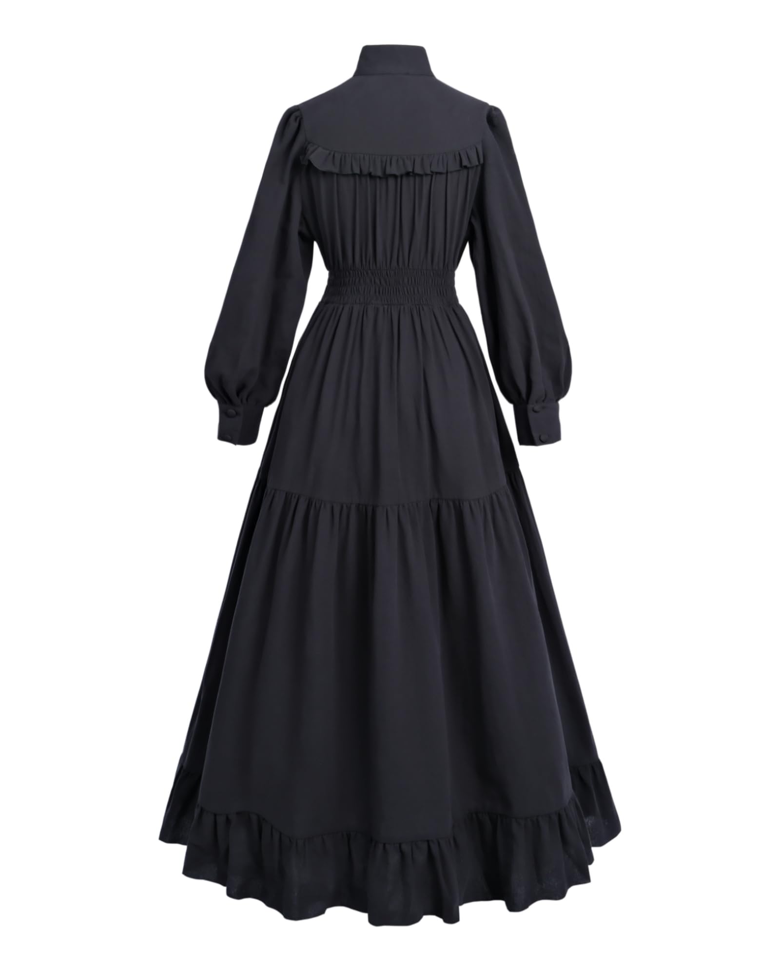 Abito medievale da donna, stile vintage, abito da donna, a maniche lunghe, abito vittoriano, abito medievale, da donna, in cotone