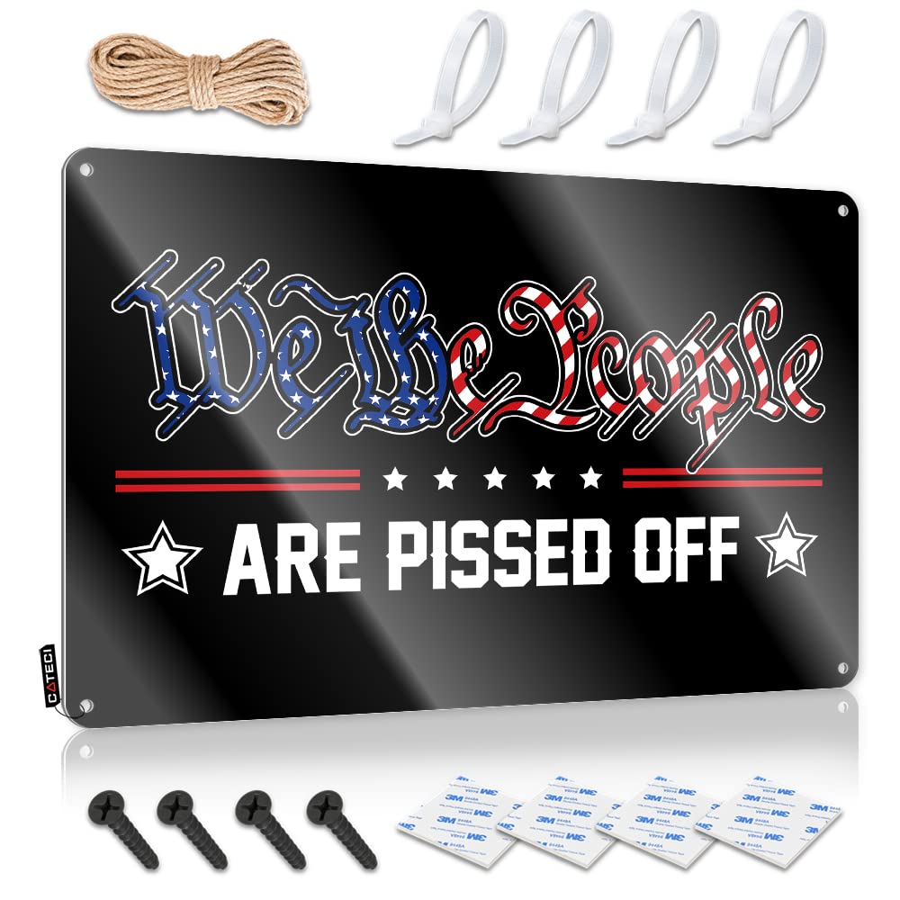 Fzfn Colour We The People Are Pissed Off Fun Grunge - Farmhouse Matal Sign Wall Art Decoration(30X40cm)