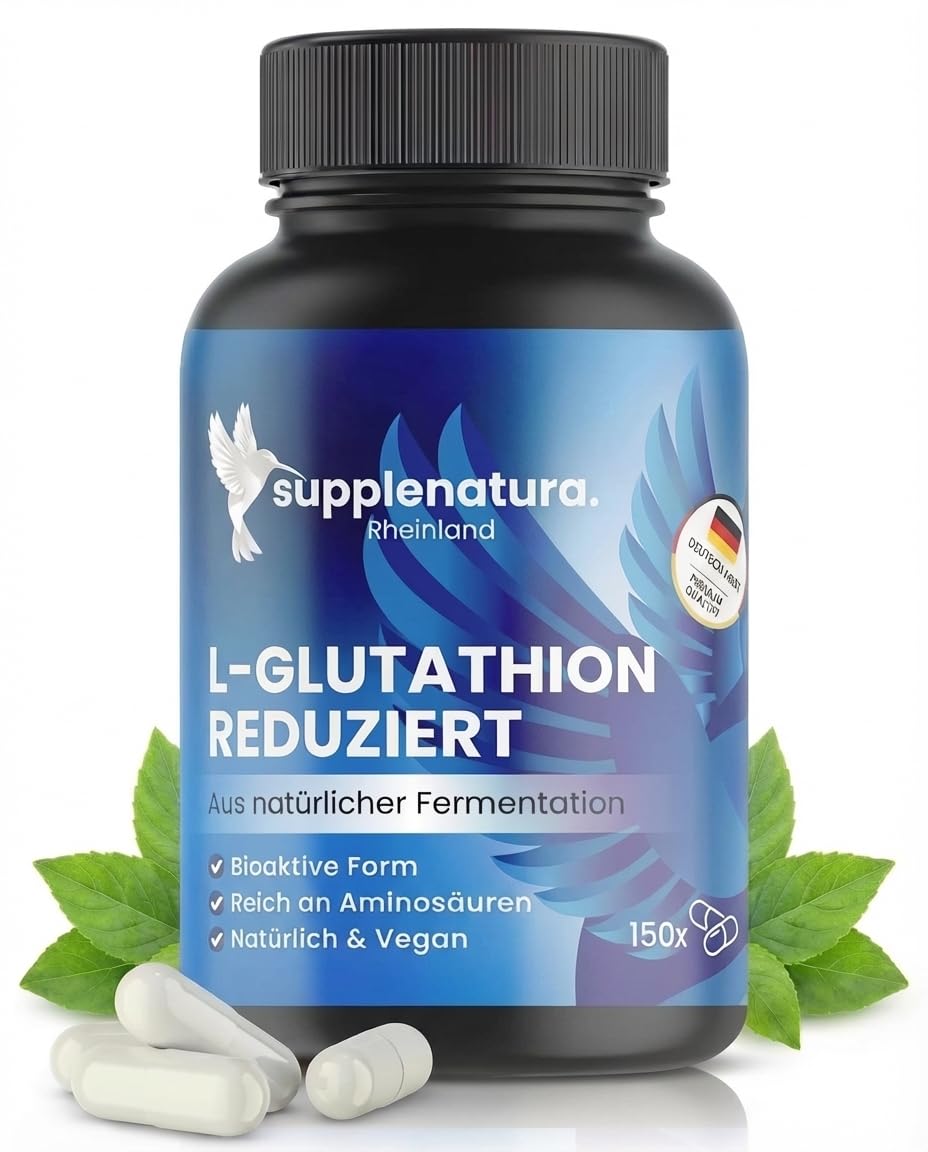 glutathion reduziert L GLUTATHION reduziert zu 98% | 500 mg PURES L-Glutathion | 150 Kapseln