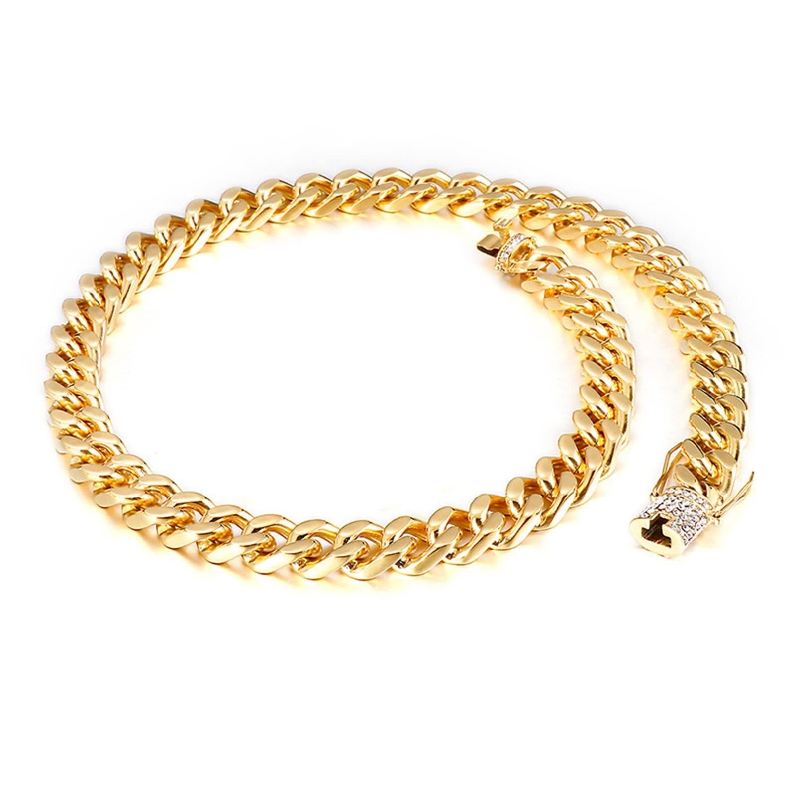 Pulsera para niño en acero inoxidable con circonitas brillantes de 65 cm 6