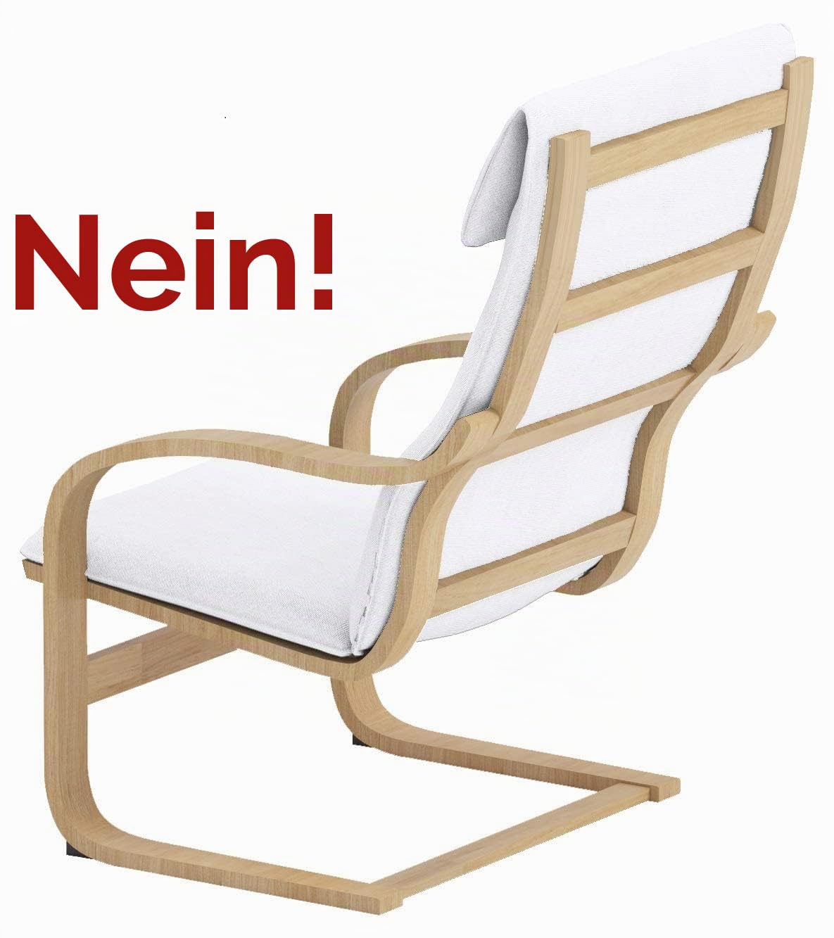 Custom Slipcover Replacement Nur abdecken! Sessel ist Nicht im Lieferumfang enthalten! Der Pello Ersatzbezug Stuhlbezug ist speziell für den Bezug IKEA Pello Chair gefertigt (Hellgrau)