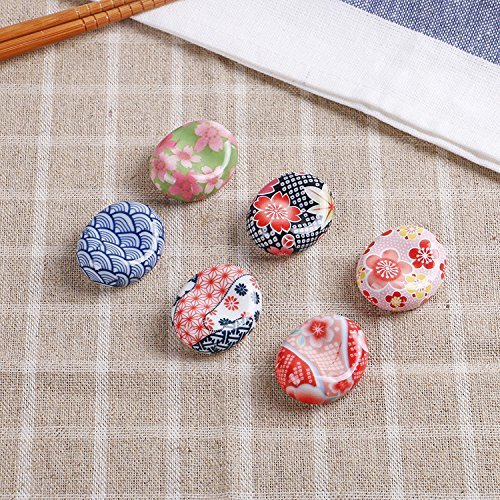 Amazon｜豆型 和風 花柄 箸置き 6種 セット おしゃれ かわいい はし