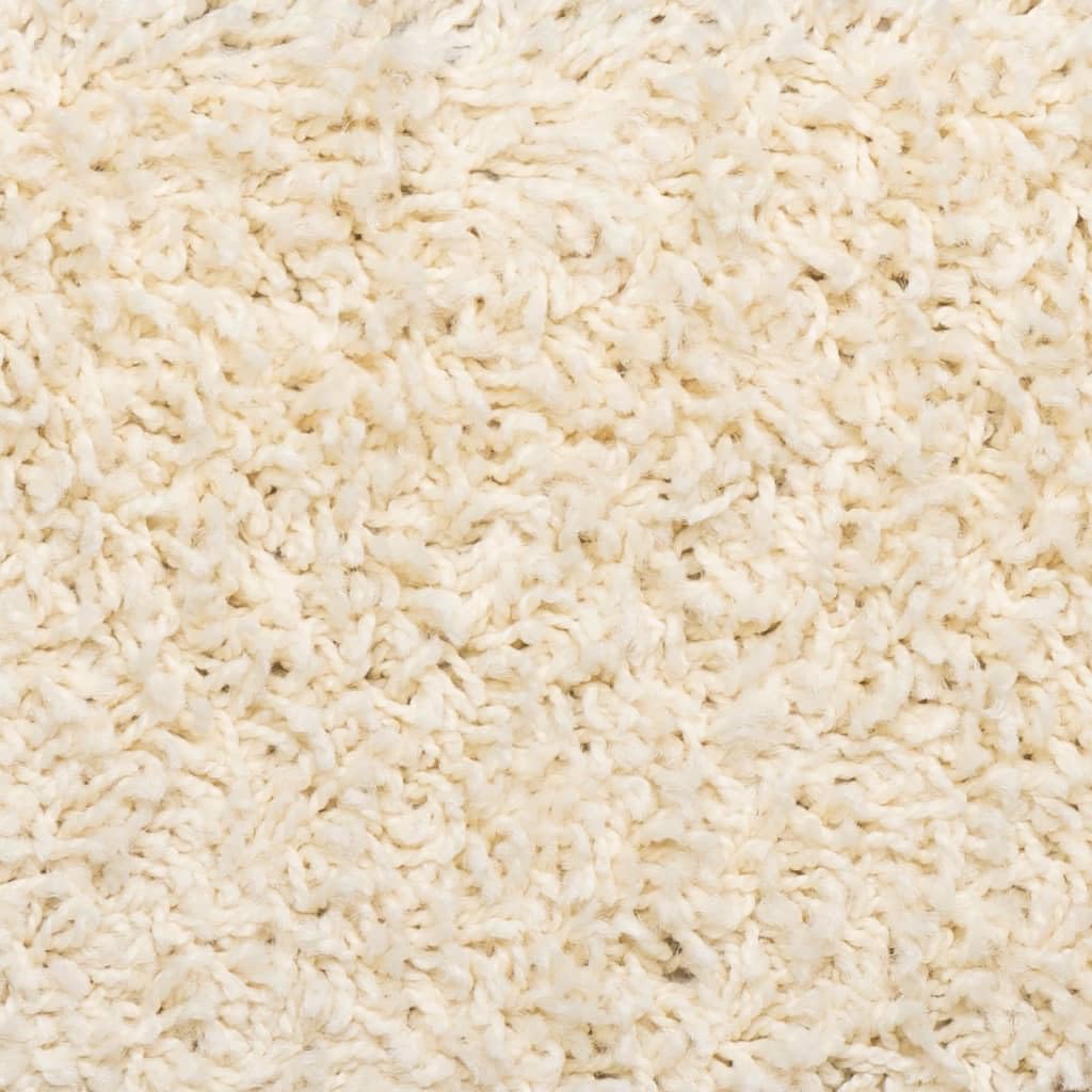 Stufenmatten 15 Stück 56x17x3 cm Creme Halbrund Treppenstufen Matten, Teppich Innen für Treppen, rutschfest Stufenmatten Treppenteppich