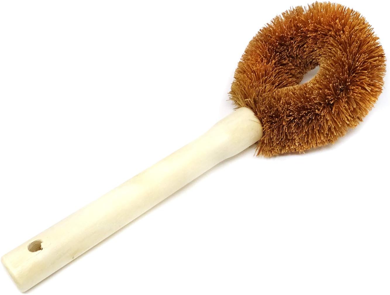 Honbay 1PCS Coconut Fiber Dish Brush Pot Brush Wooden