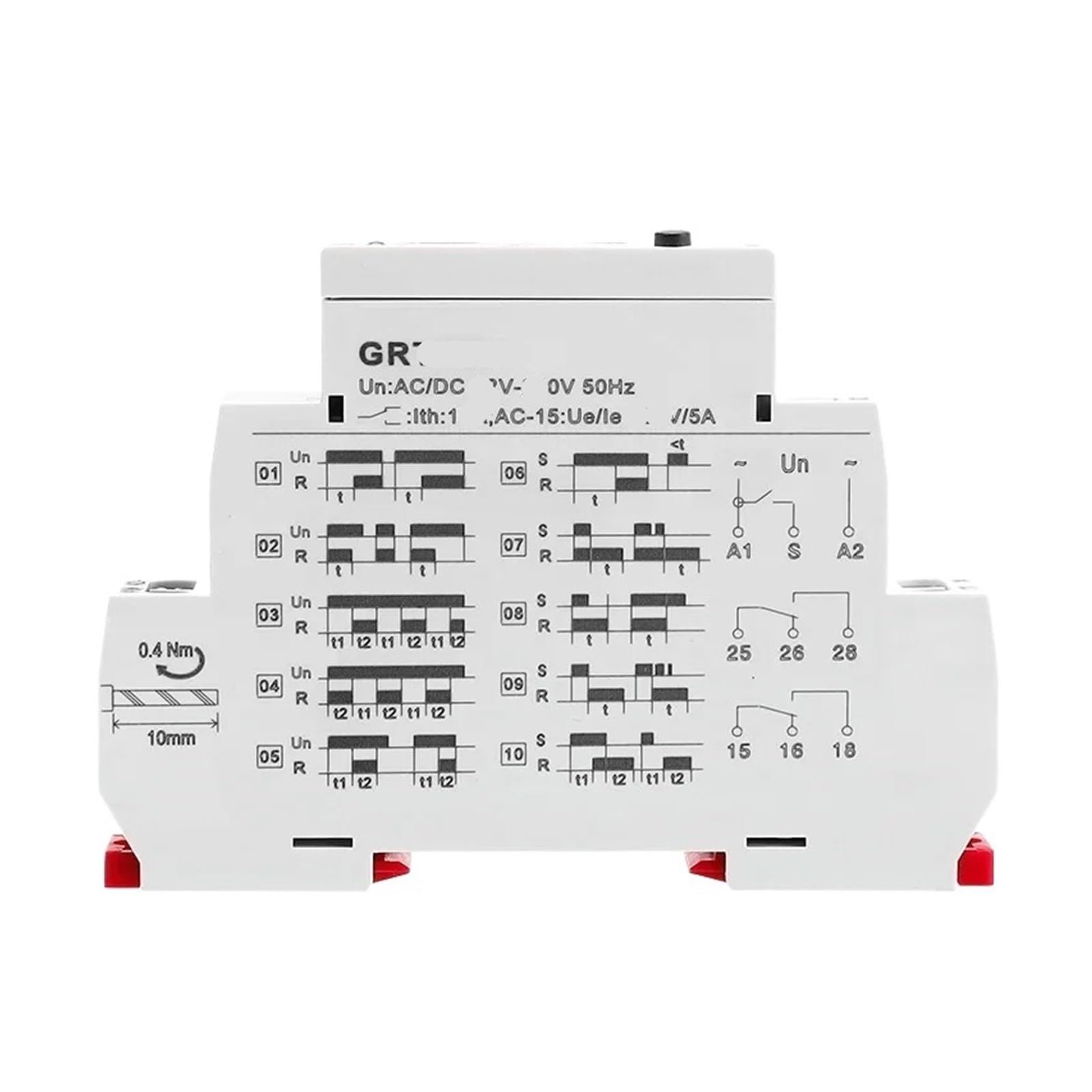 Relè temporizzatore multifunzione con display digitale GRT8-X 16A(GRT8-X1 AC230V)