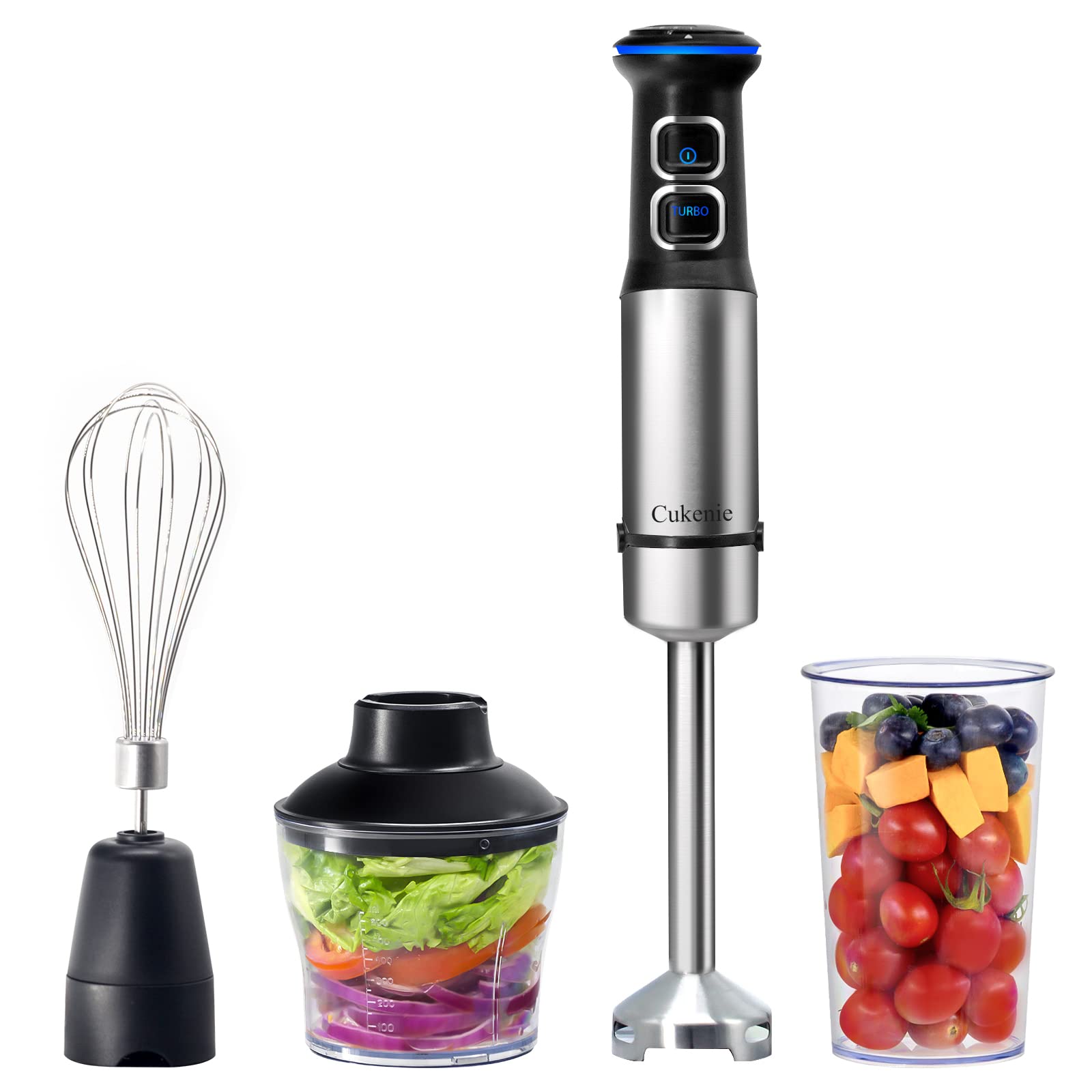 Buy 1500W Hand Blender, Cukenie 4 in 1 Handheld Blender with 21 Speed