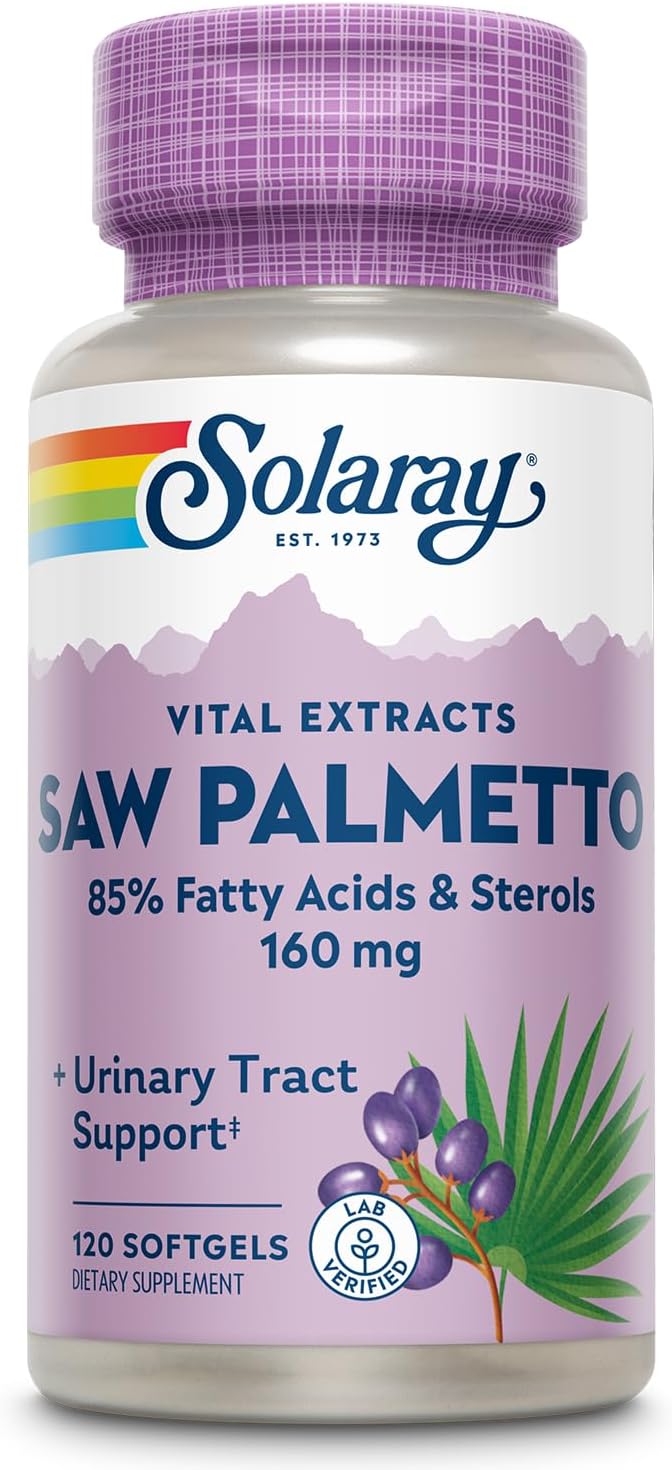 Saw Palmetto Extract - Prostate Health and Urinary Tract Support - 136 mg Fatty Acids and Sterols - Lab Verified, 60-Day Money-Back Guarantee (120 Servings, 120 Softgels)