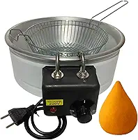 Fritadeira Elétrica Industrial 5L – Tacho de Alumínio e Cesto Reforçado para Frituras Profissionais (110)