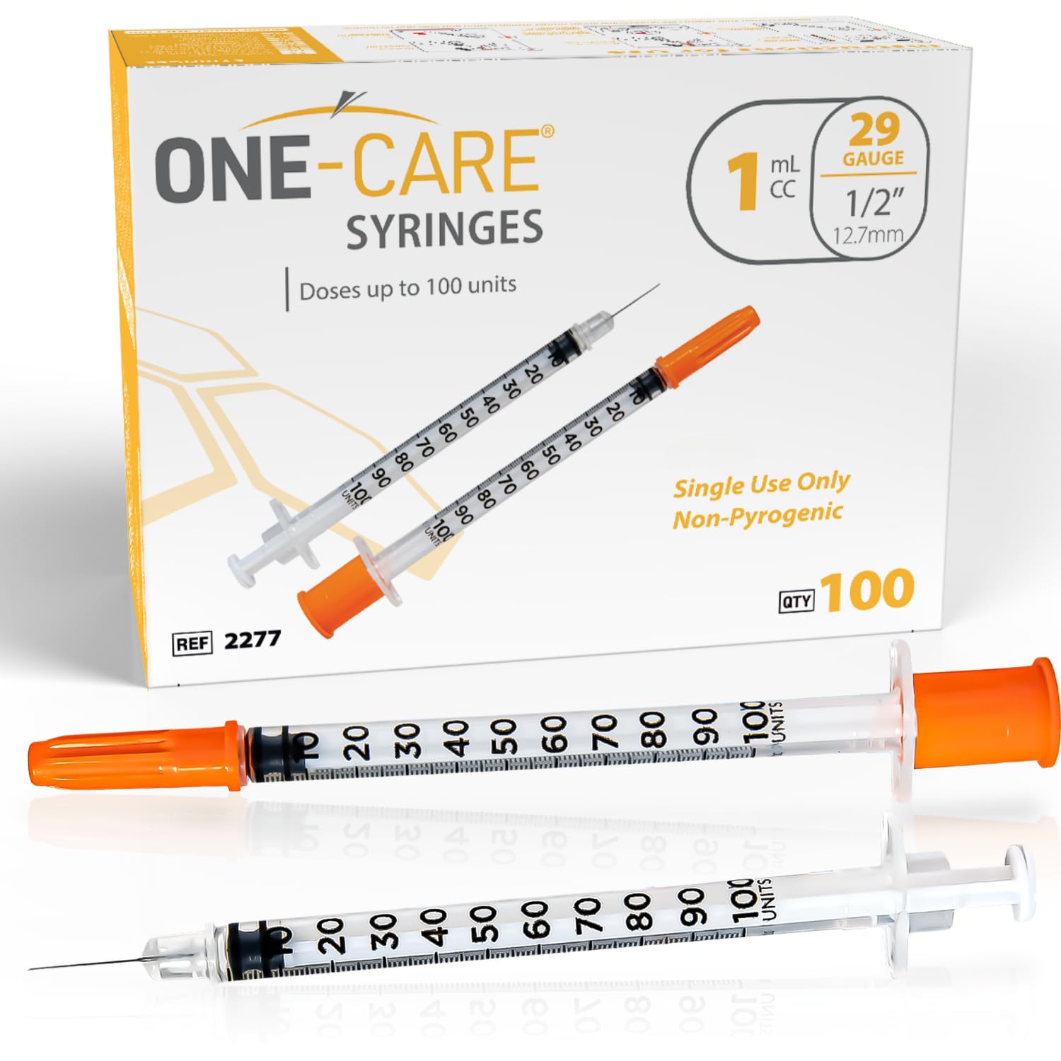 ONE-CARE Syringes 1 ml/cc 29G