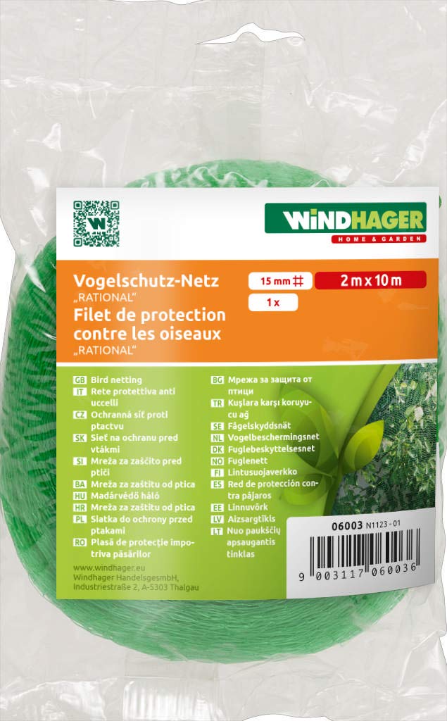 Rete Protettiva Uccelli Windhager - Maglia 15 Mm, Verde, 10x2 M, Per Laghetti E Piante - Foto 13