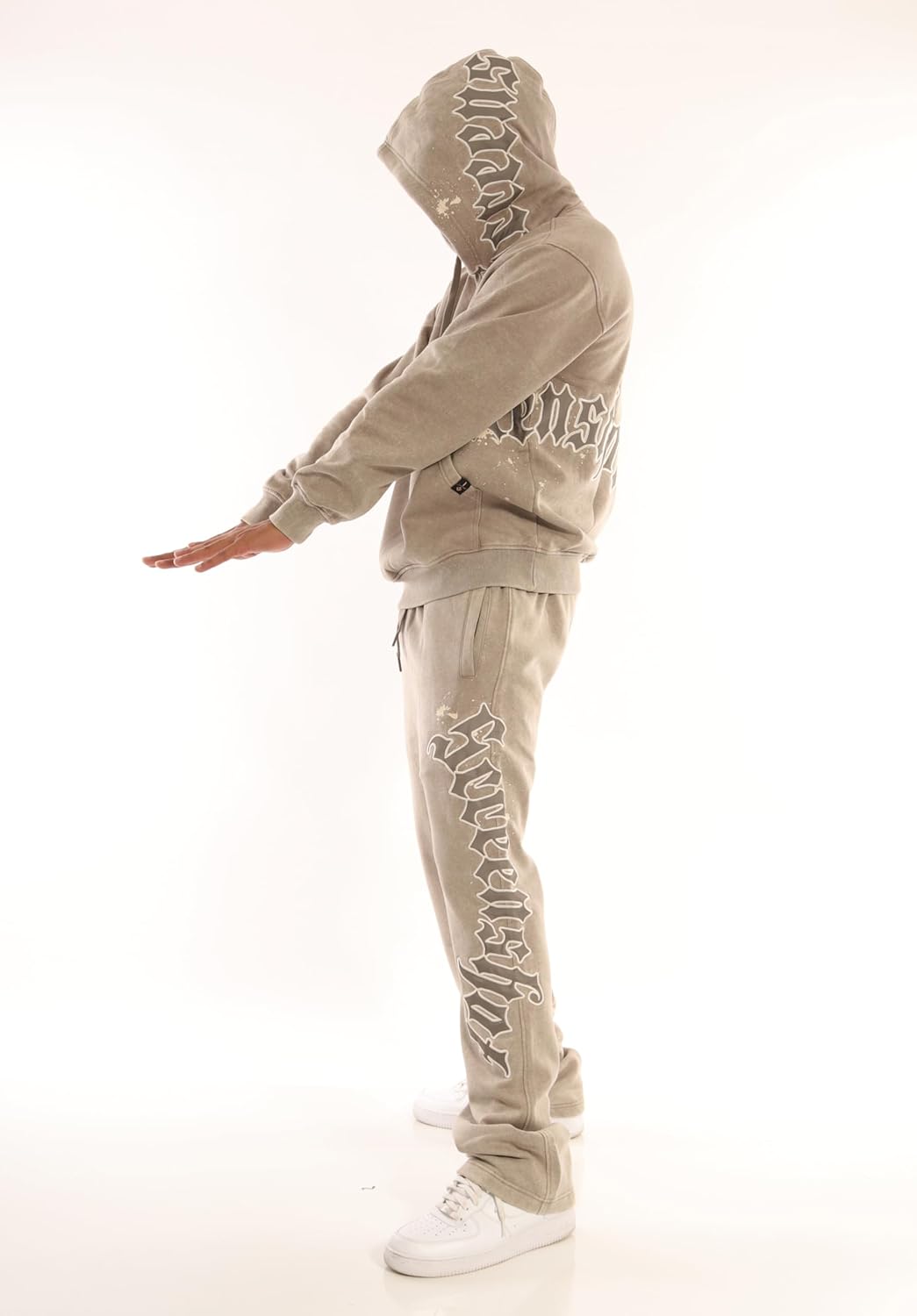 SCREENSHOT-Fleece Pants 5202 Mens Streetwear Urban Stack Fit Fleece Pants - NYC Street Fashion Sweatpants Ribbed Wasteband - Image 6