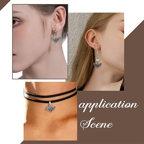 Miniatura 10 de SUNNYCLUE Dijes de mariposa de Halloween a granel para hacer joyas, aretes y manualidades, aleación, No es una piedra preciosa