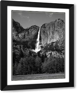 ArtDirect Yosemite Falls Yosemite National Park California 19x24 Black Modern Wood Framed with Double Matting Museum Art Print by Highsmith, Carol