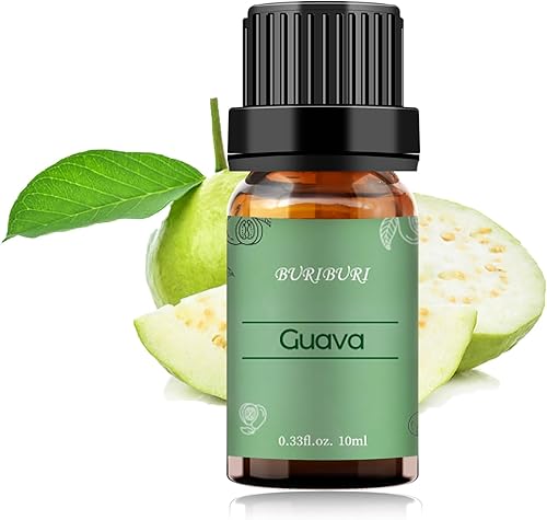 BURIBURI Aceite esencial de guayaba de 0.3 fl oz (0.3 fl oz), aceite perfumado de grado prémium para difusores, masajes, fabricación de velas y jabón
