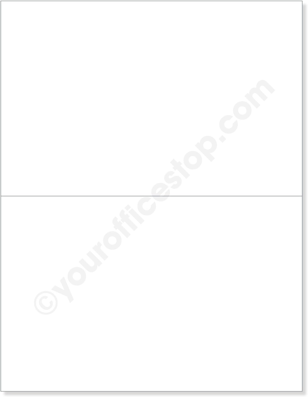 8.5" X 5.5" White Laser & Inkjet Printer Labels 2 Up (600 Labels)