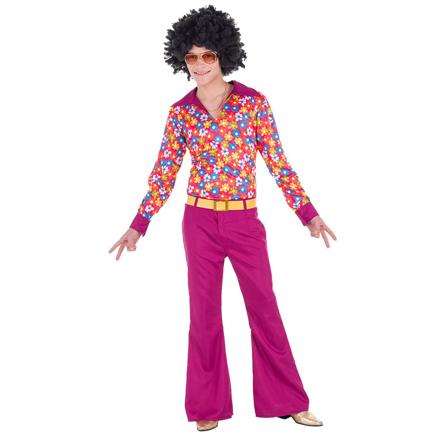 Boland 84049 Adult Hippie Groove Costume, Multicoloured, M-L