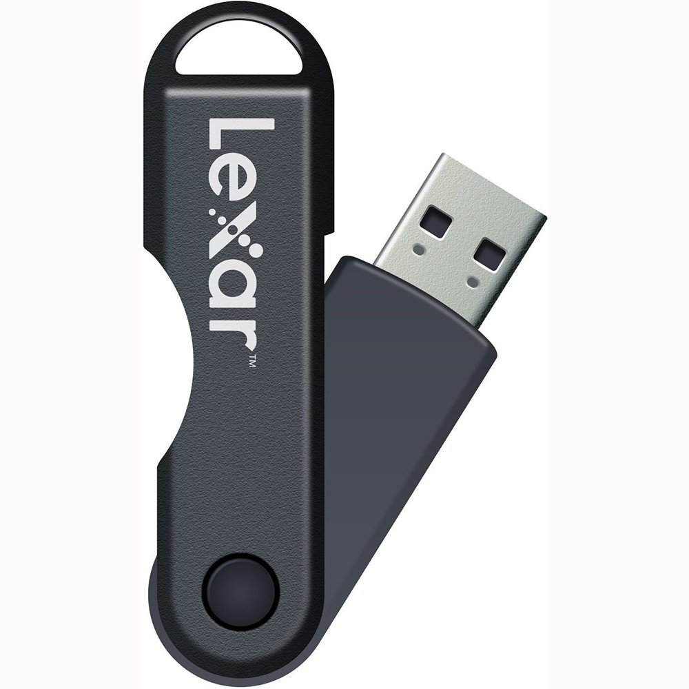 Lexar JumpDrive TwistTurn 32GB USB Flash Drive LJDTT32GABNL (Black