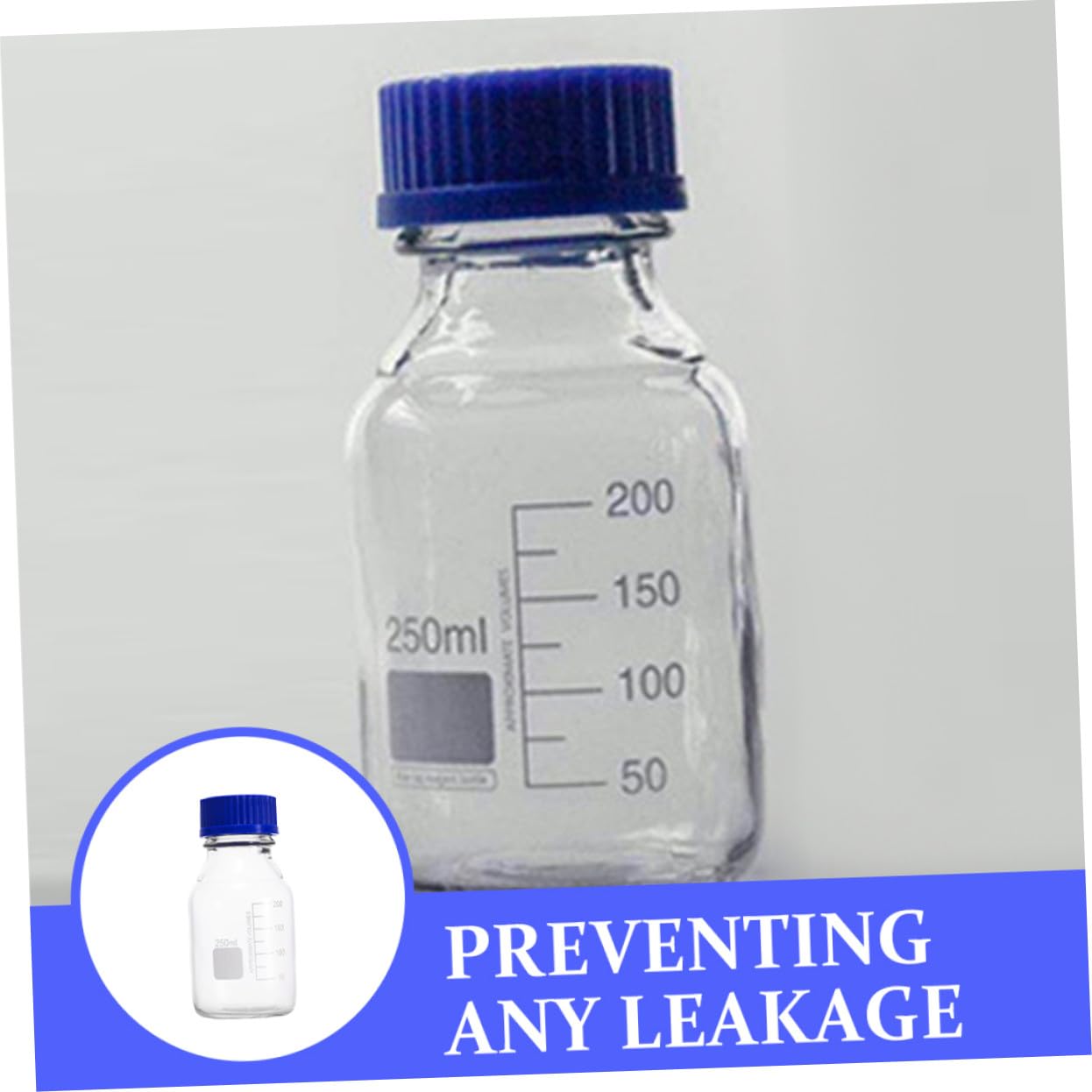 2 Piezas Botellas de Vidrio de Laboratorio Transparentes con Tapa Frascos de Muestra con Boca Ancha y Líneas de Graduación Pack de Unidades para Almacenamiento y Organización