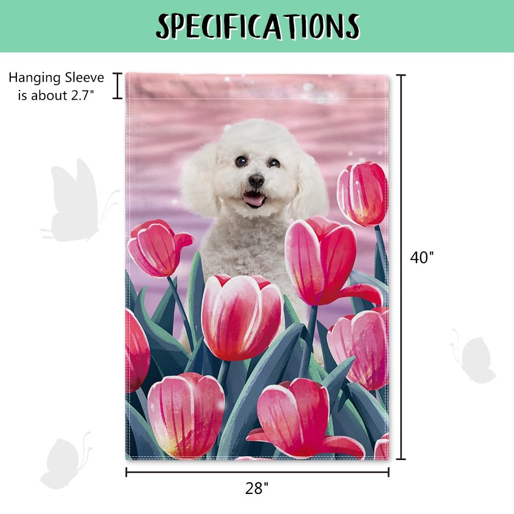 Ganshan Bi Drapeau De Jardin De Bienvenue Pour L'extérieur Du Chien