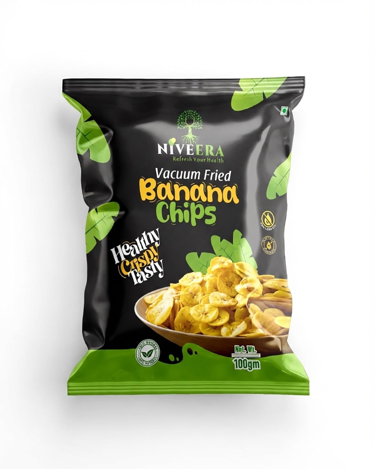 NIVEERA Vacuum Fried Banana Chips 100g – Low Oil, Crispy & Healthy Snack, No Preservatives, Gluten Free, Ready to Eat-image-34