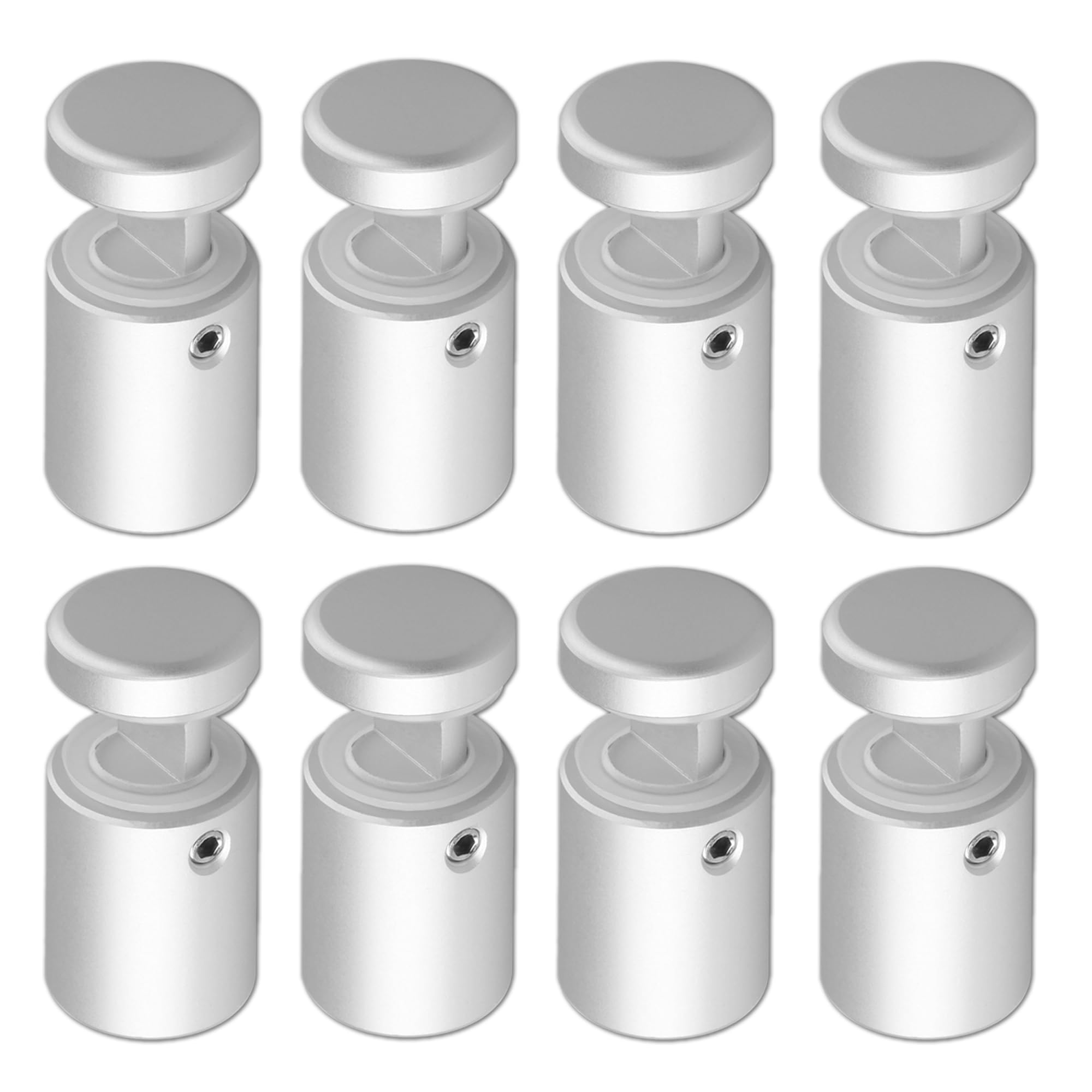 Side Clamp Standoffs For Signs - No Drill Aluminum Holders For Glass, Acrylic & PVC Panels