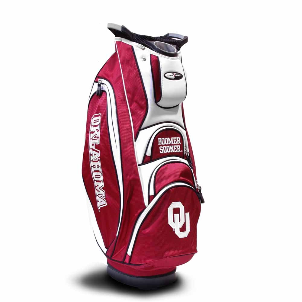 Team Golf NCAA 10-Way Top with Integrated Dual Handle & External Putter Well, Cooler Pocket, Padded Strap, Umbrella Holder & Removable Rain Hood