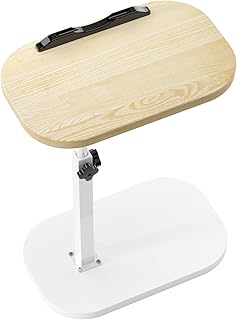 C Shaped TV Tray Adjustable Height, Snack Couch Table - 360° Swivel TV Table for Eating and Laptops