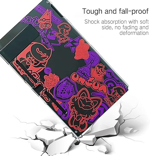 Miniatura 4 de PERFECTSIGHT Funda protectora para Nintendo Switch bonita funda de TPU suave y transparente con soporte funda acoplable para consola NS y Joy-Con