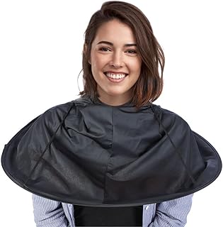 Adult Barber Hair Cutting Umbrella Cape Hairdressing Salon Gown Haircut Hairdresser Cloak[White], Hair Cutting Cape CapsCaps, Foils-Wraps