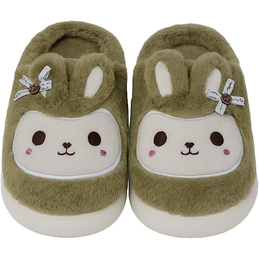 Fluffy Indoor Winter Slip-On Slippers for Girls