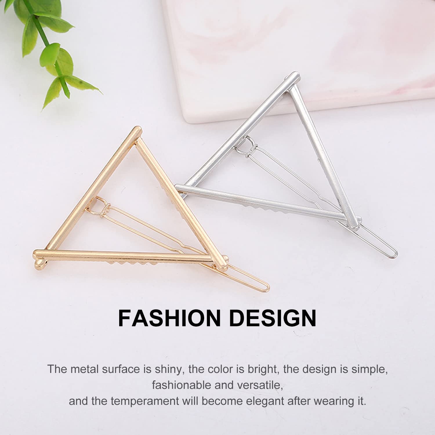 20pcs Geometric Bow Hair Clips - Metal Hair Accessories for Women Elegant for Wedding & Prom, Gold,Silver - Image 3