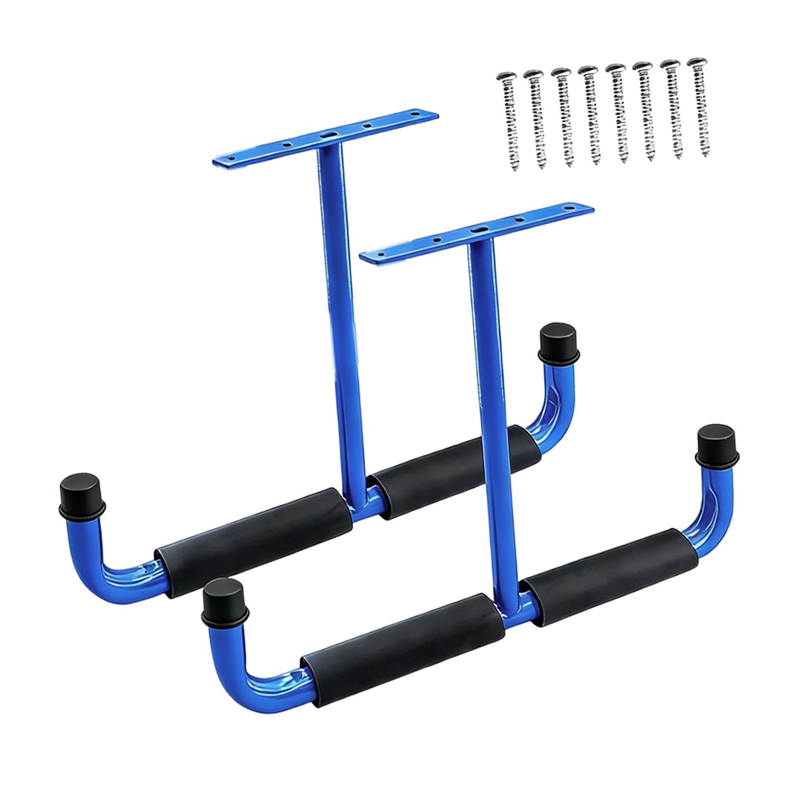 2 pezzi gancio portaoggetti per garage sospeso gancio multiuso per appendere tubi da giardino oggetti ingombranti canna da pesca, Blu