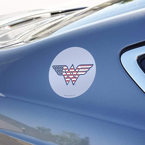 Miniatura 5 de Wonder Woman USA Bandera Americana Logo Automotriz Ventana de Coche Locker Circle Bumper Pegatina