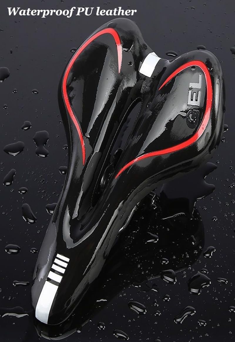 Sella per Bici Mountain in Gel per Merida Speeder 2024- | Ergonomica con Assorbimento Degli Urti Impermeabile Sedile Bicicletta, Comodo Sellino Bici Morbido Uomo Donna