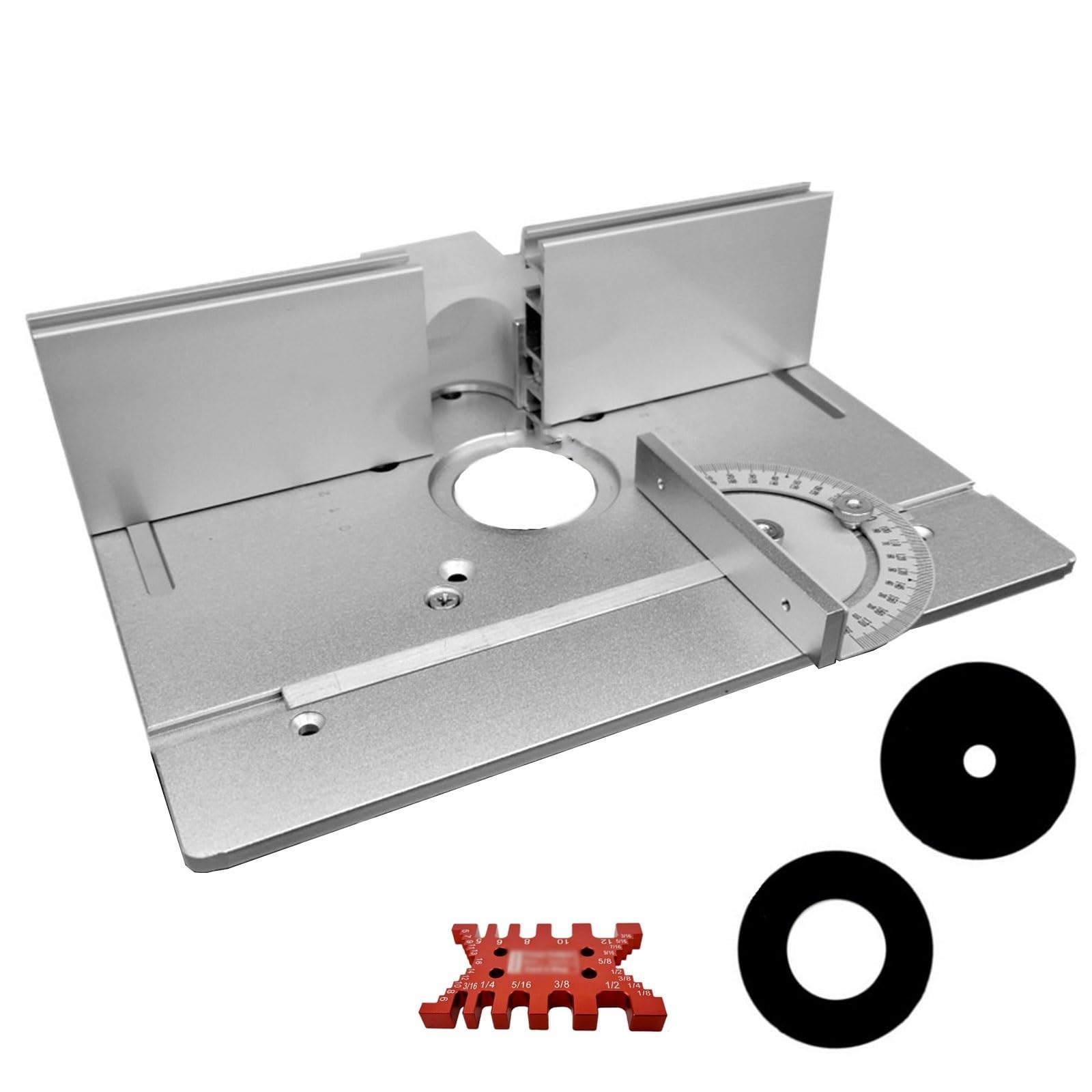 Mesa Fresadora para Madera, Mesa para Fresadora Madera, Placa Inserción para Fresadora Aluminio Multifuncional para Tablero de Aluminio para Carpintería (Size : 4PS)