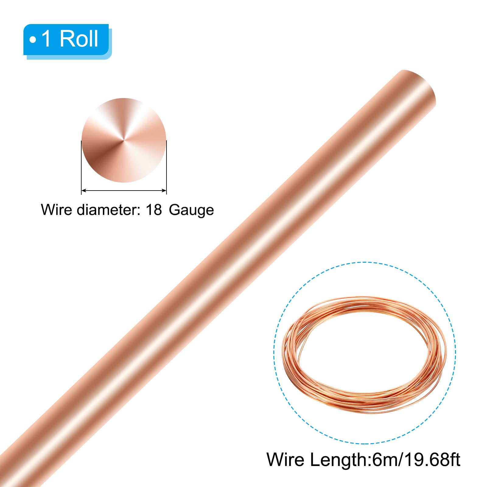 PATIKIL 99.9% Soft Copper Wire - Image 3