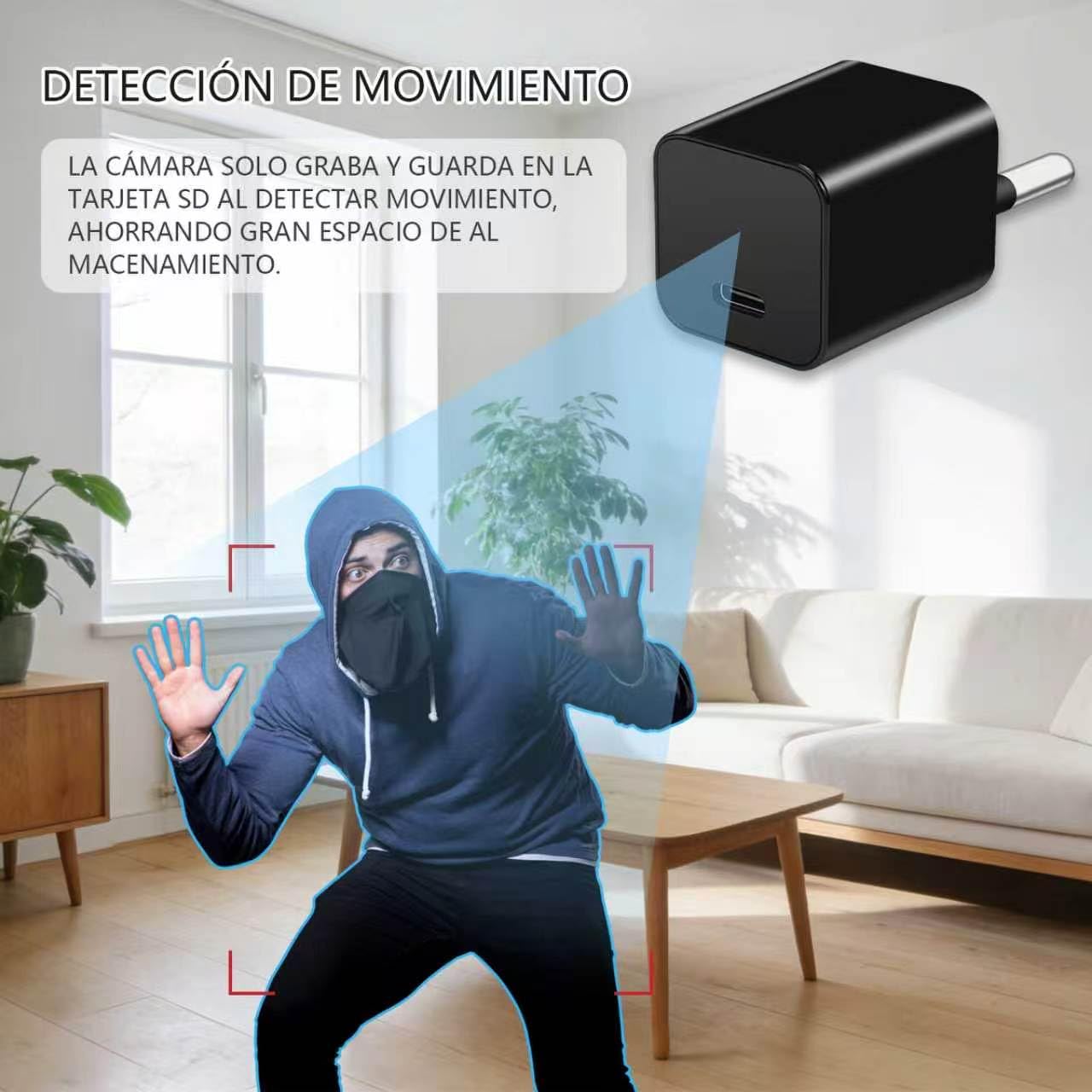 Mini Cámara Oculta, Cámara Espía de Alta Definición 1080P, Compatible con Grabación Continua y Detección de Movimiento, Adecuada para Uso Doméstico Interior y Vigilancia en Oficinas, no necesita WiFi