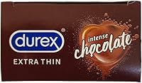 Vista 2 de Durex Preservativos extra finos con sabor a chocolate intenso para hombre, 12