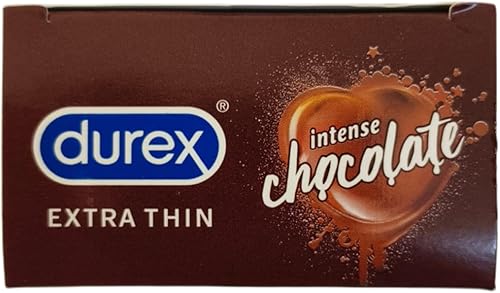 Miniatura 2 de Durex Preservativos extra finos con sabor a chocolate intenso para hombre, 12 unidades