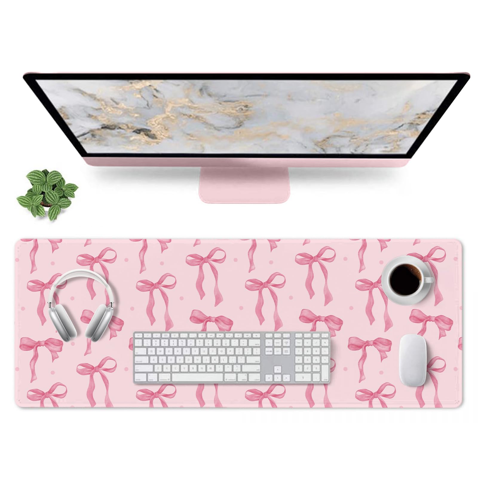 Large Gaming Mouse Pad 31.5x11.8 Inches - Desk Mat With Stitched Edges & Non-Slip Rubber Base