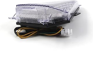 Arashi E-MARK Lanterna traseira para YAMAHA YZF R6 2008-2013 Luz de freio de seta de seta de seta de seta de seta de freio integrados acessórios para motocicleta YZF-R6 Lentes transparentes 2009 2010 2011 2012