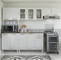 Cozinha de Aço Compacta 4 Peças 12 Portas 1 Gaveta Diamante Telasul Branco