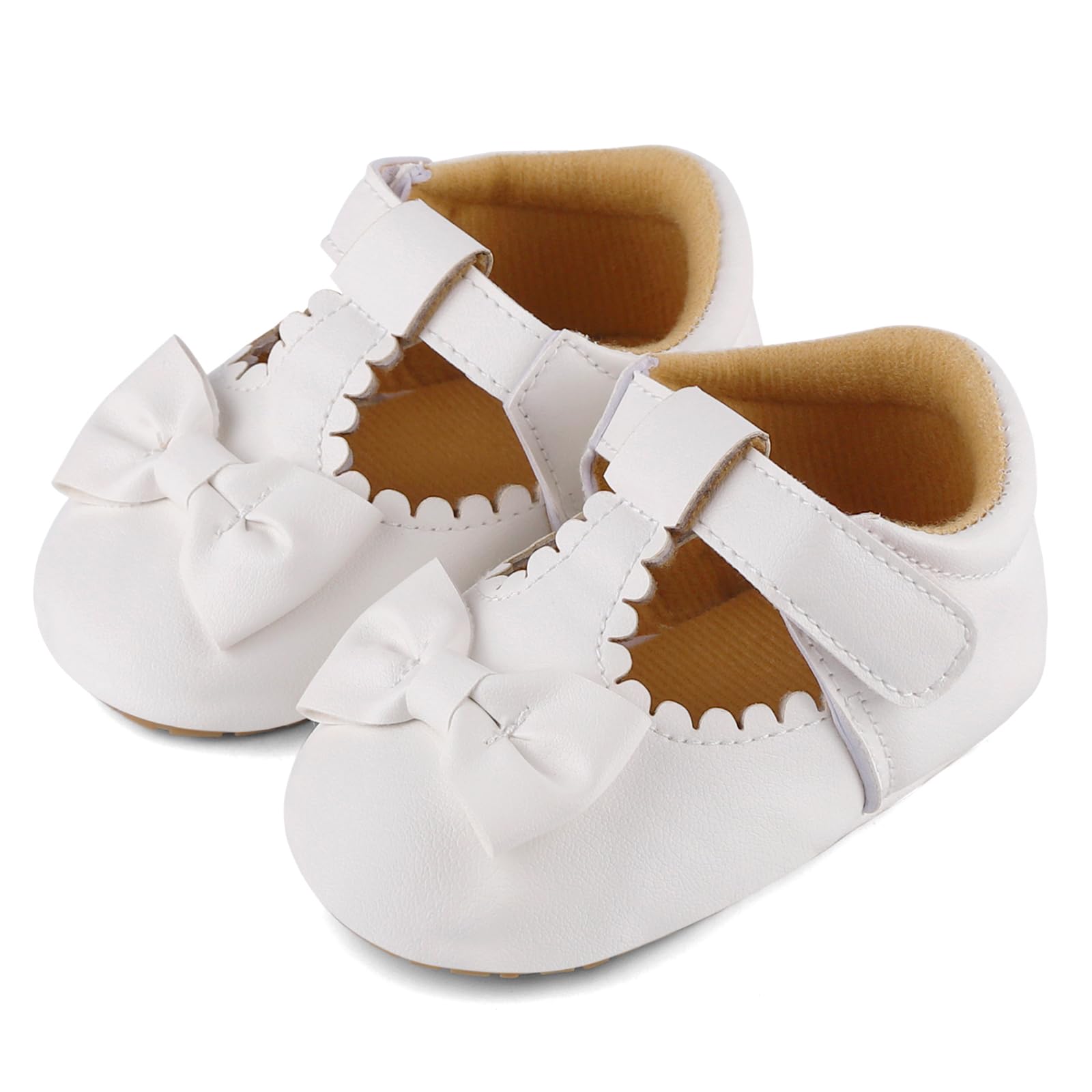 LACOFIA Chaussures Premier Pas Bébé Filles Chaussons Bébé de Marche Semelle Souple Antidérapante 3 à 18 Mois