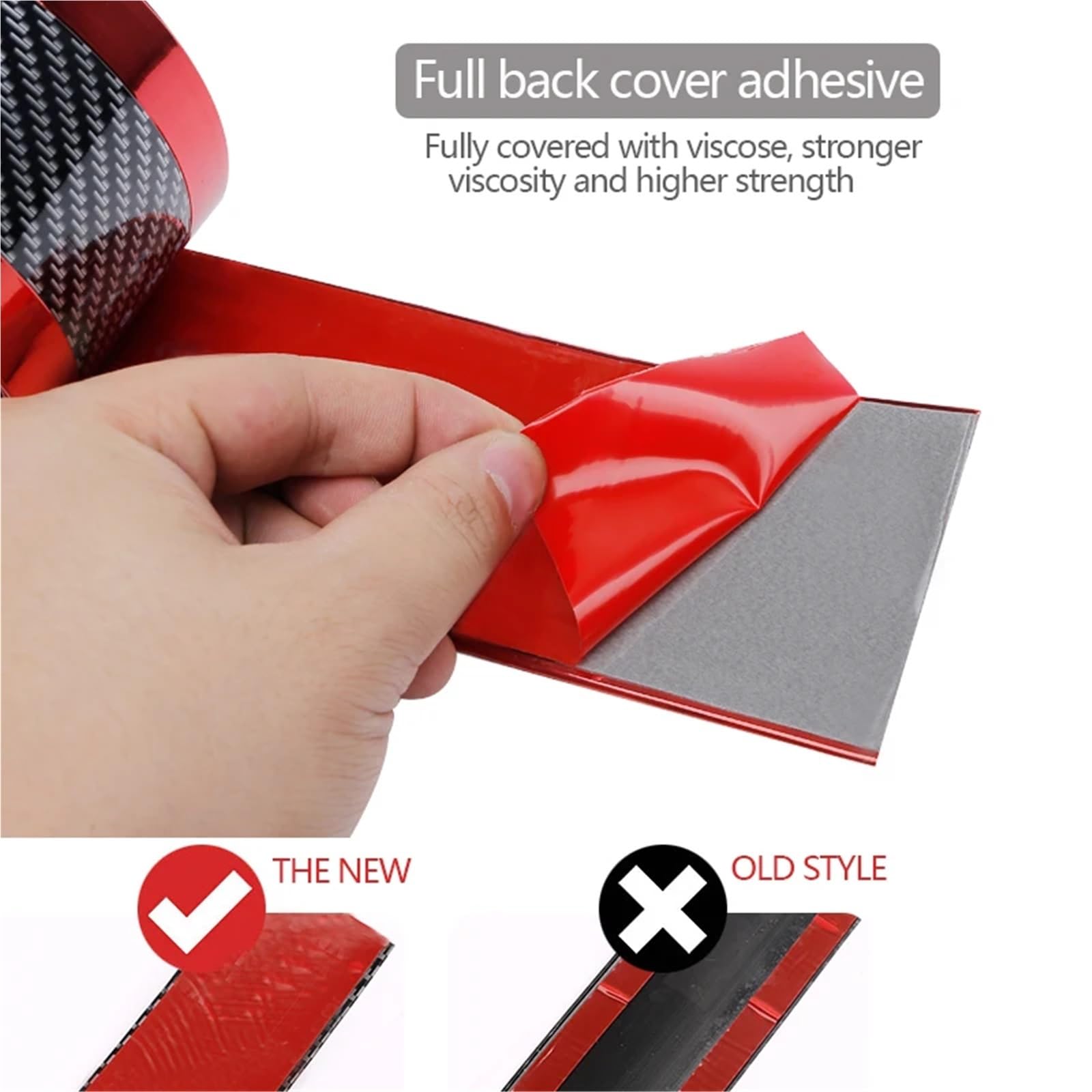 Adesivi per paraurti auto, battitacco, pellicola protettiva in vinile per carrozzeria in fibra di carbonio, antigraffio spoiler inferiore spoiler protezione(7cm 2.5m 1pc)