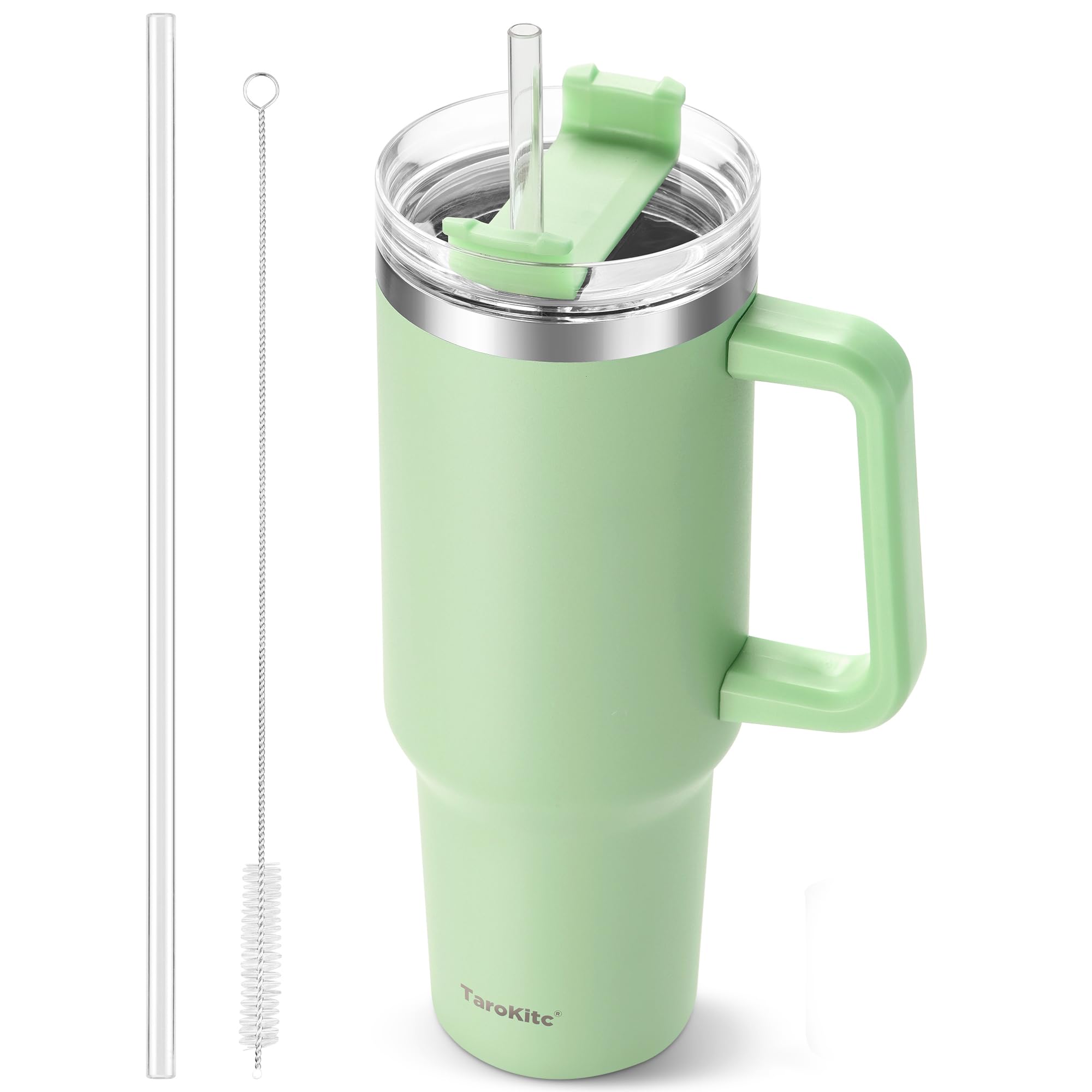 Amazon.com: TaroKitc 40 oz Tumbler with Handle | Stainless Steel