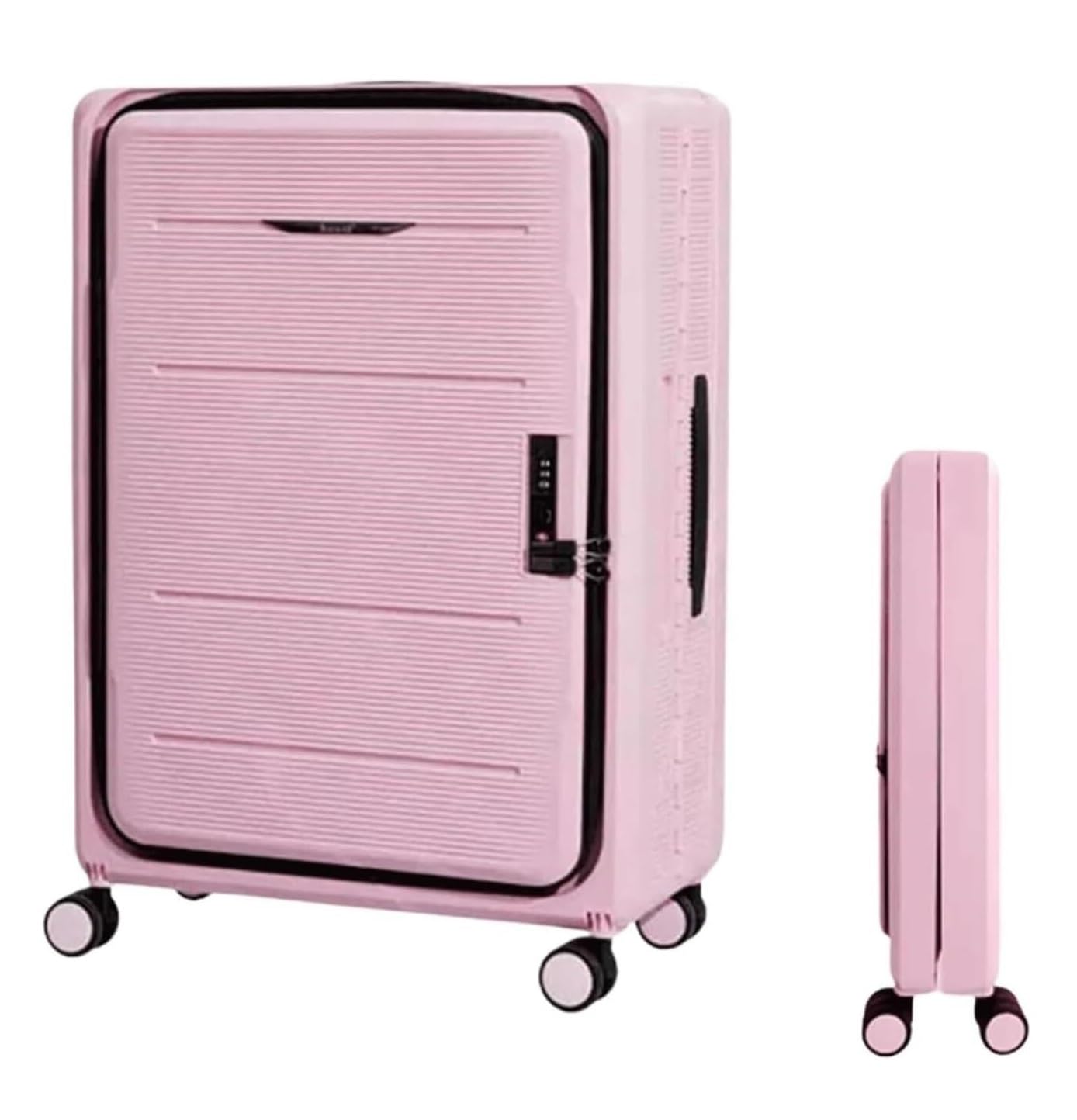 Walizka Podróżna Składane Walizki Regulowany Wózek Do Przenoszenia Bagażu Przednie Otwarte Uniwersalne Koło Walizka Kabinowa (Color : B, Size : 20 in)