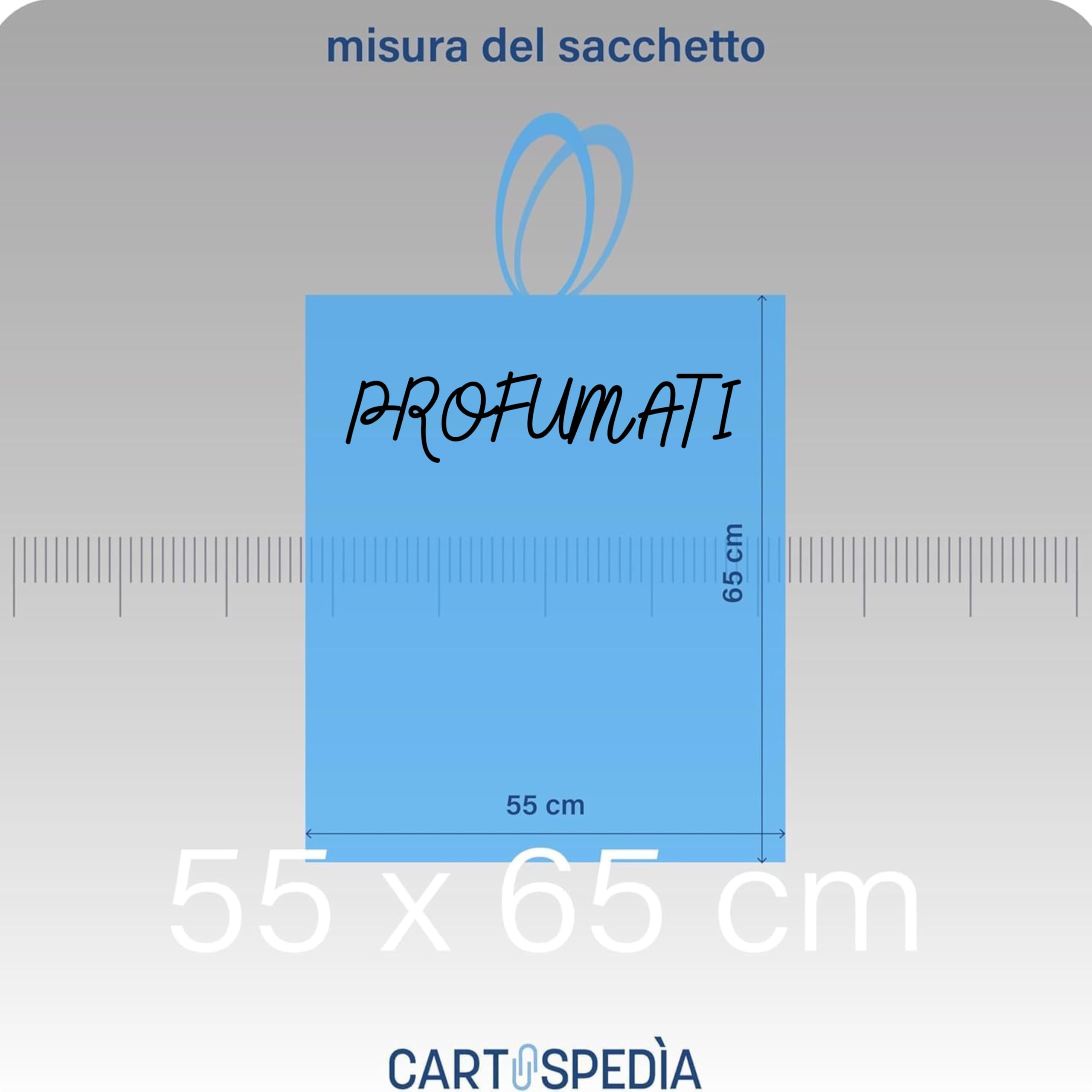 675 Sacchetti Spazzatura, Raccolta Differenziata, PROFUMO BREZZA MARINA, MISURA: 55x65 cm, Resistenti con Manici - Fondo Antigoccia, In Rotoli Salvaspazio, Ideali per La Roccolta Differenziata
