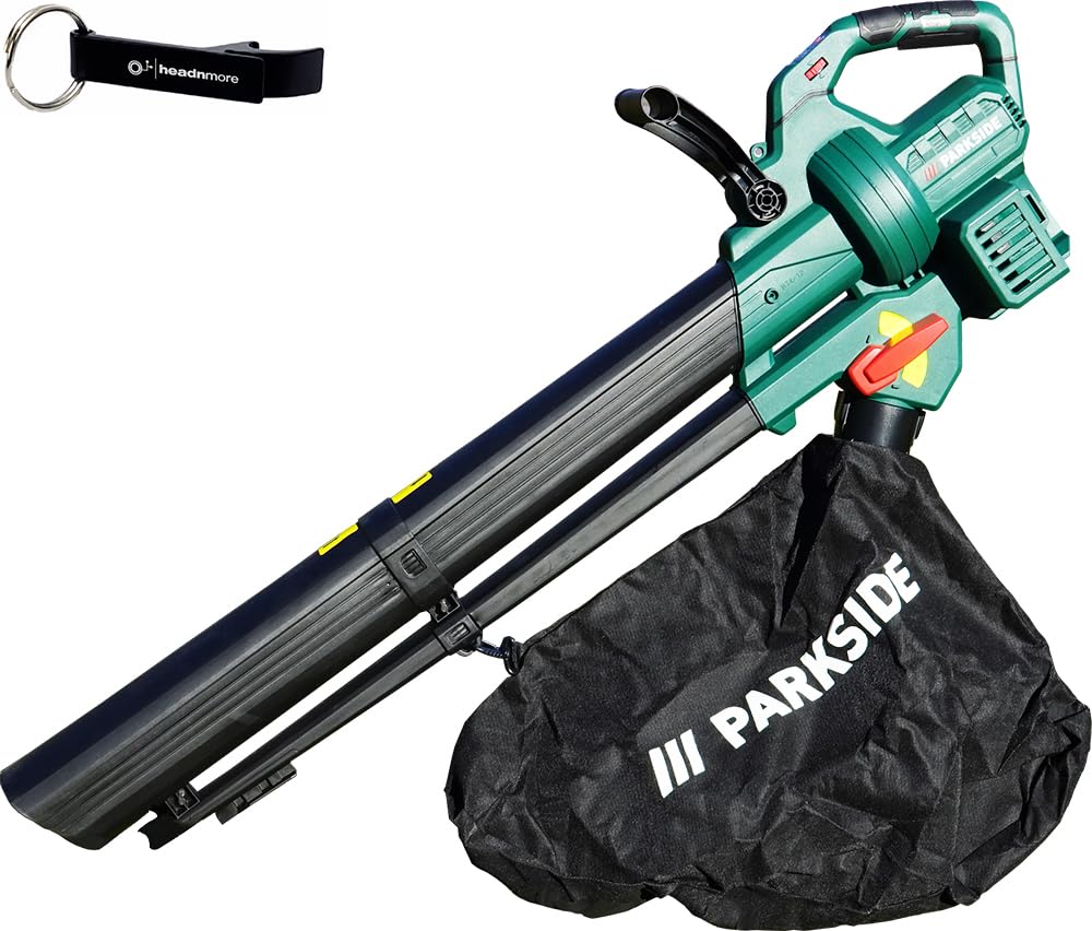 HEADNMORE® Pack - Parkside® 40V Aspirateur à feuilles et souffleur à feuilles PLSBA 40 (sans batterie) + Porte-clés