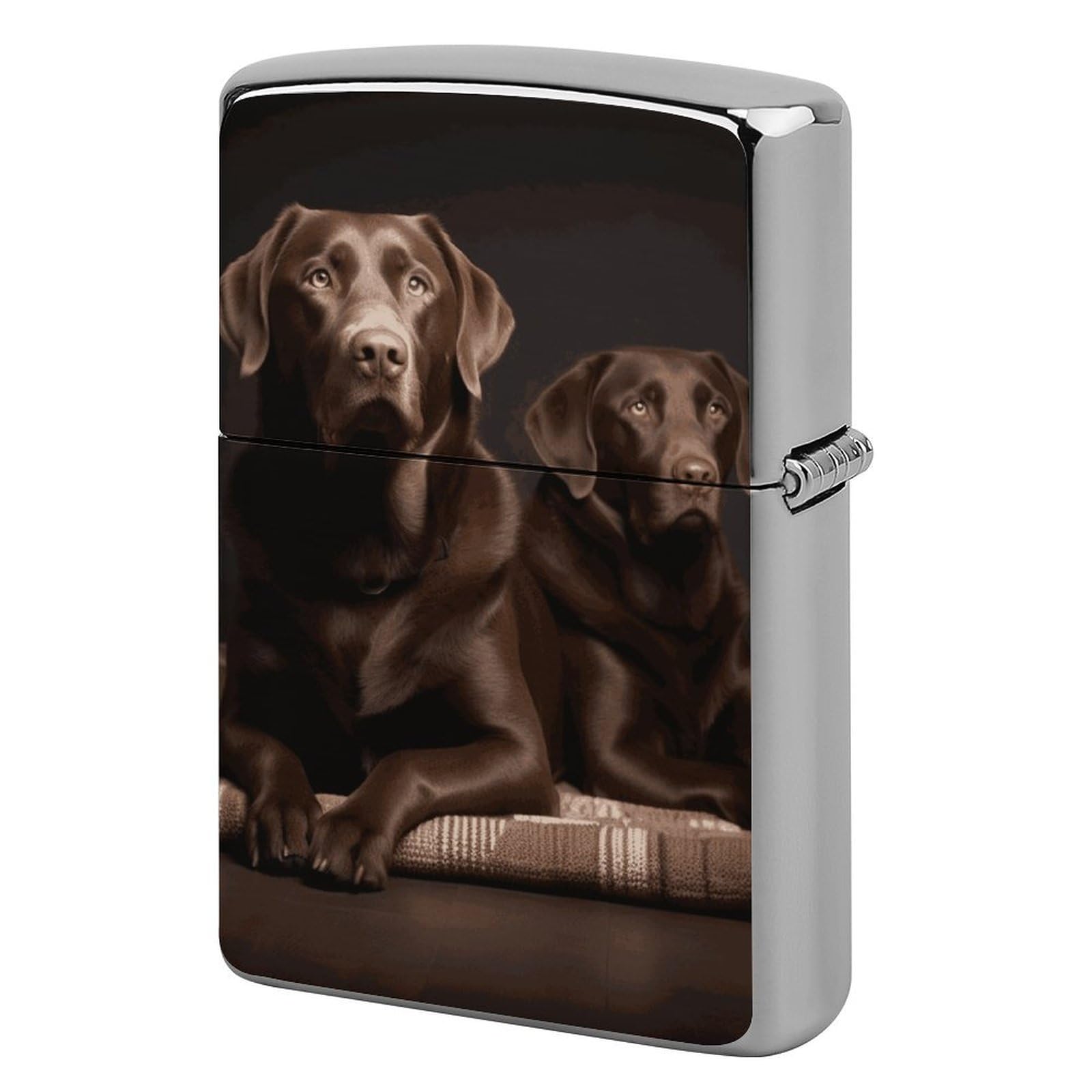 Brown Labrador Retriever Lighter Case for Men, Personalized Lighter Cover for Valentine's Day Gifts, Flip-Top Lighters Shell for Outdoor, Portable Lighters Protective Sleeve